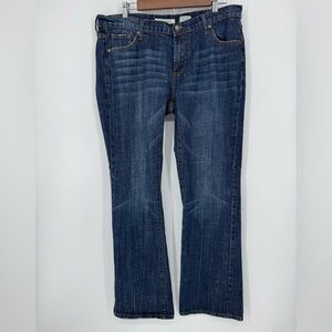 Stetson Women's Dark Blue Boot Cut Jeans With Embroidered Pockets Size 16 Long